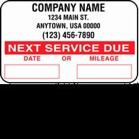 John Dow SC-1000 Standard Service Reminder Sticker - Roll 1,000